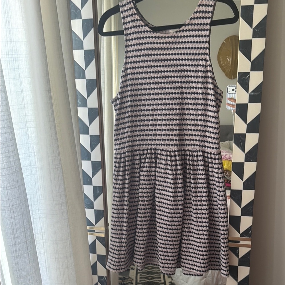 Women’s lavender and navy Patterned Sleeveless Dress